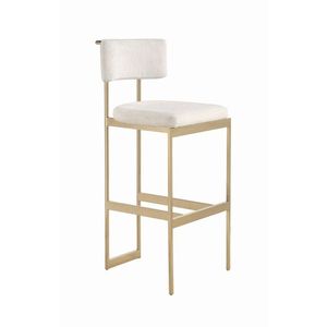 Silla de Barra Industrial Moderna Tapizada en Metal con Asiento Acolchado, Taburete Alto para Restaurante, Cafetería, Cocina, Barra - Product Image 1