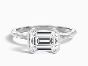 <b>Emerald</b> Cut Moissanite <b>Ring</b> 925 Sterling <b>Silver</b> Yellow Gold Plated Elegant Luxury Engagement <b>Ring</b> Dainty Wedding Bridal Party - Product Image 2