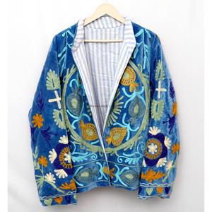 เสื้อแจ็คเก็ตกำมะหยี่ลายปักดอกไม้หลากหลายแบบ คอจีน แขนปกติ ความยาวสั้น ใส่ได้ทั้งชายและหญิง เป็นมิตรกับสิ่งแวดล้อม ระบายอากาศได้ดี - Product Image 2