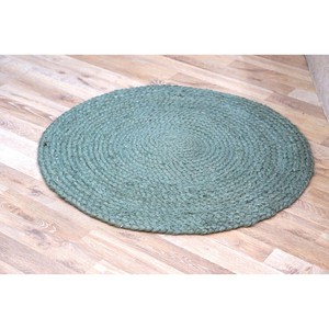Factory Direct Round Jute Area Rug Solid Color Braided Flat Weave Eco Friendly Bohemian Style Living Room Decor - Product Image 2