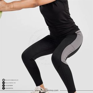 Leggings Mawra de alta calidad para mujer, leggings de yoga con diseño de panel lateral de alta elasticidad para gimnasio, correr, entrenamiento, leggings para mujer - Product Image 2