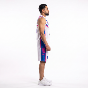 Vente en gros de maillots de basket-ball personnalisés imprimés par sublimation XS, ensemble de maillots de sport pour hommes, micro-mesh respirant sans manches - Product Image 3