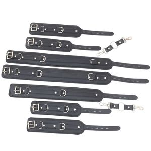 Real Cowhide Leather Manual Instrument Set with Wrist Ankle Neck <b>Restraints</b> for <b>BDSM</b> Bondage Play - Product Image 6