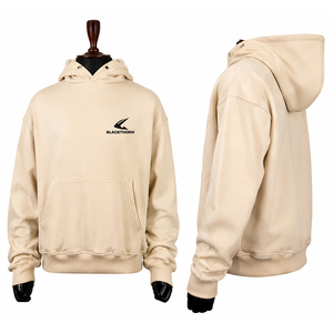 Sudadera con Capucha Bordada con Estampado Digital, Efecto Desgastado, para Otoño, 430 GSM, 100% Algodón - Product Image 3