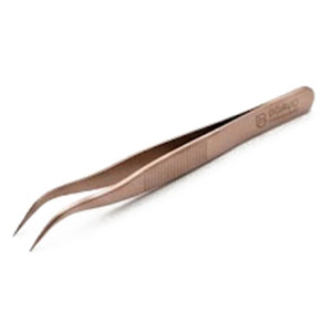 แหนบถอนขนตามืออาชีพแหนบขนตาสีดำกันลื่นทำจากสเตนเลสสตีลสีโรสโกลด์ - Product Image 4
