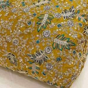 Tela Africana Premium para Confección de Ropa, Material Georgette con Bordado Intenso para Vestidos de Mujer, Moda Tradicional - Product Image 5