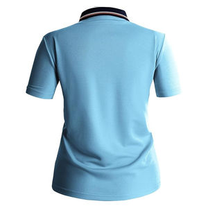 Men's <b>Light</b> Blue Short Sleeve for Shirt Solid Color Regular Fit Zip Front Formal Style Jersey Fabric - Product Image 2