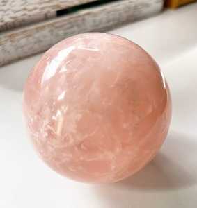 Premium Large Rose Quartz <b>Crystal</b> Sphere Natural Rose Quartz Healing <b>Ball</b> Large Polished Rose Quartz Sphere Genuine Rose Quartz - Product Image 2