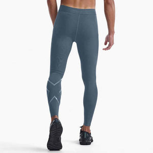 Leggings pour hommes en Spandex/Polyester fabriqués au Pakistan, sans couture, unis, longueur intégrale, taille élastique, respirants, séchage rapide, haute qualité - Product Image 5