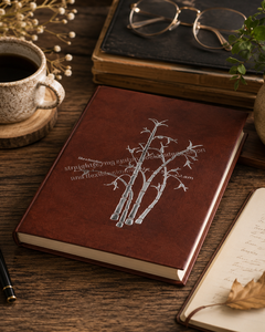 Carnet de notes en cuir au design bambou premium, carnet de croquis vierge pour les voyages, le dessin, le bureau et les cadeaux - Product Image 1