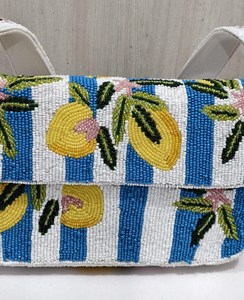 กระเป๋าถือทรงสี่เหลี่ยมผืนผ้า ALI FASHION ART ทำมือ ซักได้ พร้อมลายปักโพลีเอสเตอร์ ลูกปัดแก้ว ลูกเต๋า และการ์ด สำหรับใช้ในชีวิตประจำวัน - Product Image 3