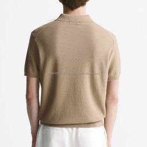 Camiseta de Manga Corta para Hombre, de Alta Calidad, Tejido de Punto Texturizado, Algodón/Poliéster, Secado Rápido, 220g, Logotipo Personalizado, Venta Directa de Fábrica - Product Image 2