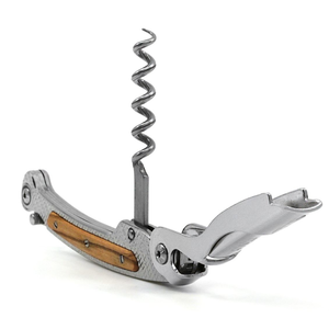 Couteaux pliants multifonctions avec tire-bouchon, ouvre-bouteille et détails de manche en bois pour le service du vin, les repas en plein air et les voyages - Product Image 2