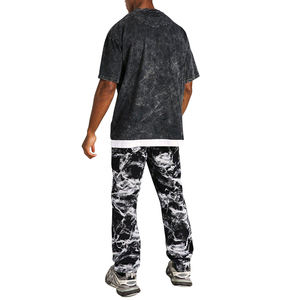 Camisetas de Algodón Grueso con Lavado Ácido para Hombre, Estilo Streetwear, Personalizables con Marca, Proveedor Mayorista - Product Image 4