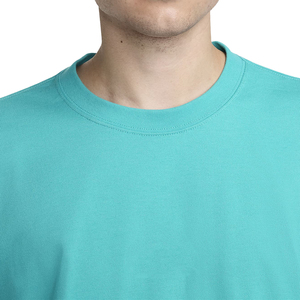 Men's <b>Turquoise</b> Short Sleeve <b>T</b>-<b>Shirt</b> O-Neck Regular Fit Solid Color Casual Knitted Quick Dry Blank Design - Product Image 4