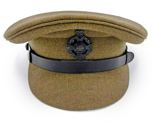 Custom premium uniform <b>caps</b> bullion badge high quality ceremonial structured headwear durable stitching bulk supply - Product Image 1