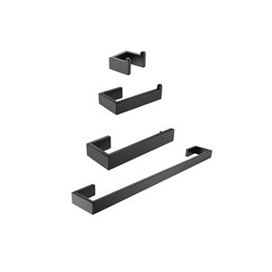 Set di accessori da bagno in acciaio inossidabile da 4 pezzi collezione di ferramenta da bagno Premium - Product Image 1
