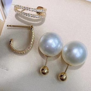 Pendientes de Aro Finos con Perlas de Agua Dulce Naturales de Zhuji de 10-11 mm de Edison Jewelry, Accesorio Multiusos para Mujer - Product Image 3