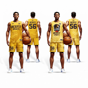 ชุดเสื้อบาสเก็ตบอล BASKETMAN Rexfit Sports แบบสั่งทำพิเศษ ระบายอากาศได้ดี สำหรับผู้ชาย ใส่ได้ทุกฤดู - Product Image 2