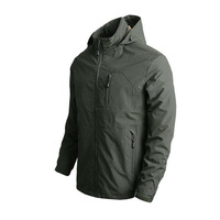 Blouson Bomber Léger à Capuche et Col Montant pour Homme, Imperméable et Coupe-Vent, Idéal Randonnée en Extérieur, Logo Personnalisable, OEM ODM, Vente en Gros
