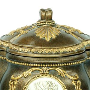 Scatola Portagioie Decorativa Alta 9 Pollici con Finitura Bronzo per una Conservazione Elegante - Product Image 5