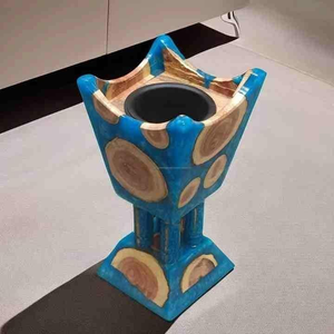 Handcrafted Eco-Friendly Epoxy <b>Resin</b> <b>Pine</b> Wood Bakhoor Burner Luxury Incense Holder | Modern Mabkhara Ramadan - Product Image 6