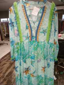 Vintage Style Neck Button Placket Patchwork Printed Cotton Stretchable Summer Spring Kurti <b>Long</b> Sleeve <b>Boho</b> Loose Fit <b>Dress</b> 2026 - Product Image 3