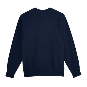 เสื้อสเวตเชิ้ตผู้ชายสำหรับฤดูหนาว สีกรมท่า แห้งเร็ว ผ้าฝ้ายฟลีซ 100% ปักลาย ออกแบบเรียบง่าย สีพื้น ขนาดใหญ่พิเศษ เป็นมิตรกับสิ่งแวดล้อม - Product Image 2