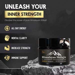 Résine de Shilajit de l'Himalaya séchée au soleil, pure et biologique, pour hommes et femmes, Shilajit naturel avec 87% d'acide fulvique d'Inde - Product Image 3