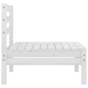 Sofá Modular Estándar para Jardín, de Madera de Pino Sólido Blanco - Product Image 3