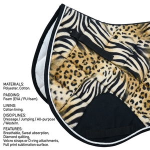 High Quality Horse Riding Saddle <b>Pad</b> Saddle Cloth Polyester Cotton Diamond Stitch Anti Slip Shockproof Equestrian Saddle <b>Pad</b> - Product Image 4