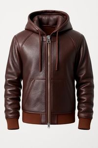 Veste en cuir d'agneau véritable pour homme, style vintage, pour l'hiver, veste de motard, col rabattu, fermeture éclair, veste de motard - Product Image 6