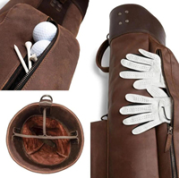 Sac de golf pliable personnalisé ultra-léger en cuir PU, sac de transport étanche pour le dimanche, sacs de clubs de golf en cuir Polo