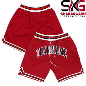 <b>Red</b> Mesh Basketball <b>Shorts</b> <b>Men</b> Custom Team Name Athletic Training <b>Short</b> Drawstring High Waist Quick Dry Sports Wear - Product Image 6