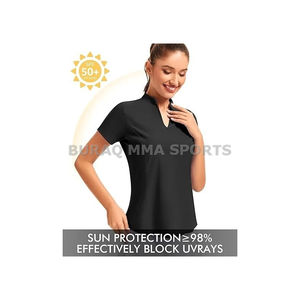 Polo pour femme à manches courtes, séchage rapide, col tricoté, coupe classique - Product Image 3