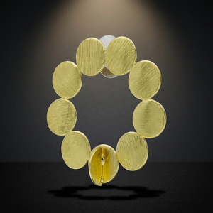 Pendientes Geométricos de Latón Chapado en Oro, Estilo Contemporáneo, Minimalista, Chic, Étnico, Bohemio, Clásico, Bohemio Chic, Gitano - Product Image 3