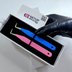 Nouvelle conception, pince à cils violette à pointe lisse de 10 mm, anti-magnétique, anti-statique, à prise parfaite, avec découpe en étoile à 90 degrés - Product Image 5