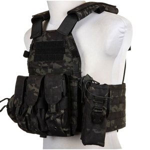 Chaleco Reversible de Lona con Cremallera de Liberación Rápida, Impermeable, Uniforme de Entrenamiento para Exteriores, Estilo Hip Hop, Ajustable y Resistente al Viento - Product Image 1