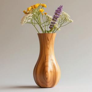 Vase de table en bambou écologique fait main, style Art Déco |   Décorations de mariage et de Ramadan personnalisables en taille ajustable - Créations Lavie - Product Image 1