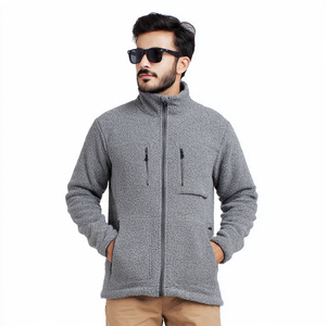OEM Chest Pocket Winter Street Style Polar <b>Jackets</b> Men Outerwear Zipper Polar Fleece <b>Jacket</b> Men's Soft Polar Fleece <b>Jacket</b> Tops - Product Image 1
