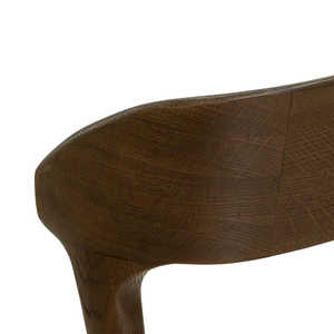 เก้าอี้รับประทานอาหารไม้สักแท้ แข็งแรง ทนทาน เป็นมิตรกับสิ่งแวดล้อม ดีไซน์ตามหลักสรีรศาสตร์ พร้อมเบาะผ้า สำหรับตกแต่งภายในสไตล์โมเดิร์น - Product Image 6