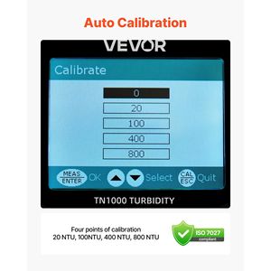 Medidor de Turbidez Portátil con Luz Roja, Cumple con la Norma ISO 7027, Turbidímetro para Lectura Rápida, Calibración 0-1000 NTU, Probador de Calidad del Agua - Product Image 4
