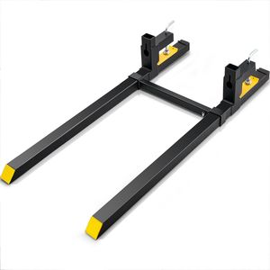 Forche per pallet per trattore da 2000 libbre, lunghezza totale 60 pollici, con barra stabilizzatrice regolabile, accessori per carrelli elevatori per impieghi gravosi - Product Image 1