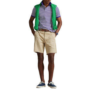 New Wholesale <b>Men's</b> Striped Mesh Polo <b>Shirt</b> Classic Fit OEM Breathable Casual Short Sleeve Reinforced Stitching Ribbed Cuff Top - Product Image 6