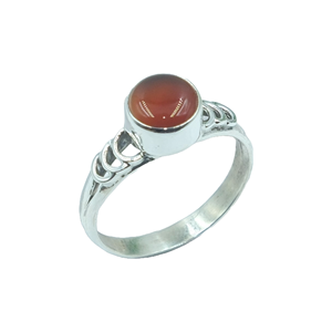 Bague en argent sterling 925 avec cabochon en cornaline rouge naturelle, faite à la main, pour femme, bijoux vintage de créateur, fournisseur en gros - Product Image 1