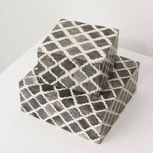High Quality Novelty Moroccan Pattern Bone Inlay Jewelry Box Bone Inlay Jewelry <b>Storage</b> Box Bone Inlay Decorative Jewelry Box - Product Image 1