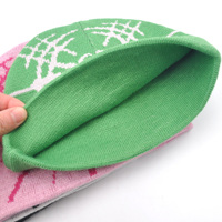 Bonnets tendance, bonnets d'hiver, 100% acrylique, casquettes personnalisées avec logo, unisexe, bonnets d'hiver en tricot jacquard épais personnalisés