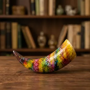 Cuerno para Beber Tallado Multicolor Estilo Vikingo Medieval, Diseño de Personajes de TV y Cine, Producto Pulido de Uttar Pradesh - Product Image 6