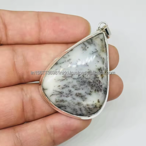Genuine Dendrite Opal Pendant <b>Necklace</b> 925 <b>Solid</b> Sterling <b>Silver</b> Gemstone Pendant Handmade Pendant Opal Jewelry For Her-Him - Product Image 4