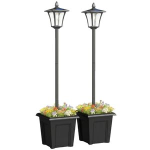 Lampada Solare LED da Giardino Bianco Caldo, Palo in ABS con Chip SMD per Esterni 2700K e 3000K CCT - Product Image 2